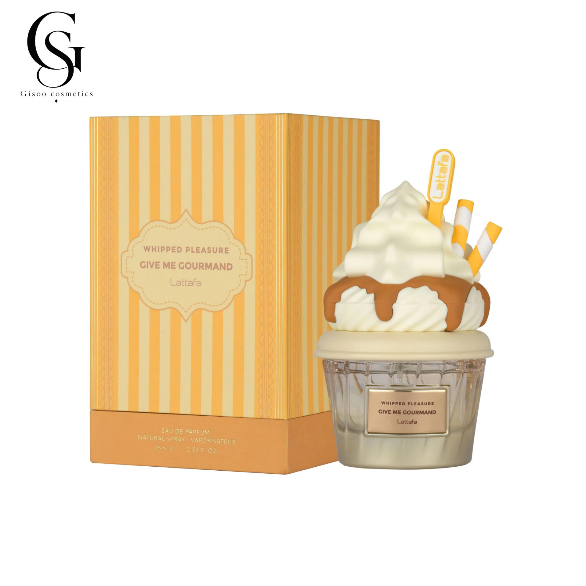 ادکلن ویپد پلژر گیو می گورماند زنانه لطافه ۷۵ میل Lattafa Wipe’d Plaisir Give Me Gourmand Eau de Parfum